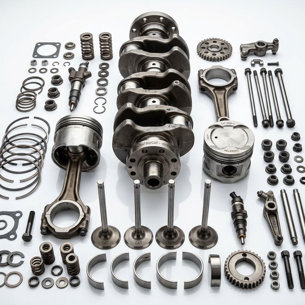 Auxiliary marine diesel engine spare parts — Daihatsu Caterpillar engine valves and components
