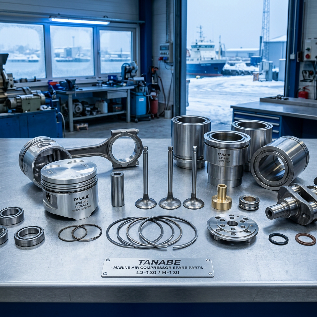 Marine air compressor spare parts — Tanabe Hatlapa compressor pistons, valves and cylinders